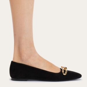 Alternative view of Ferragamo Ballet Flat With Asymmetric Bow Black For Women 01H388 769576