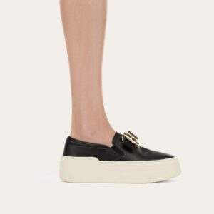 Alternative view of Ferragamo New Vara Plate Slip On Sneakers Black For Women 030606 774815