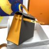 Hermes Kelly 28 Sellier Epsom Dark Grey/Yellow Bag For Women, Women's Handbags, Shoulder Bags 11in/28cm - Image 3
