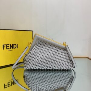 Alternative view of Fendi First Small Shouder Bag 10.2in/ 26cm Grey Gold Hardware For Women