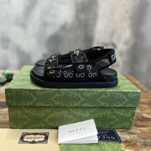Alternative view of Gucci GG Sandal With Crystals Black For Women 701158 F13A0 1000