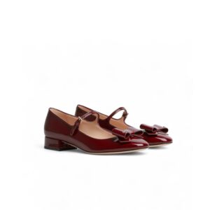 Gucci Ballet Flat With Bow Red Patent For Women 835748 0B9J0 6207