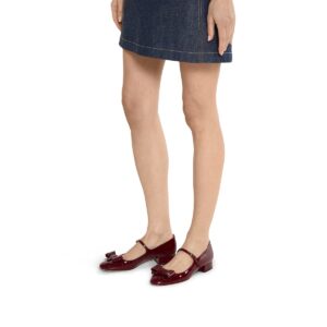Alternative view of Gucci Ballet Flat With Bow Red Patent For Women 835748 0B9J0 6207