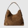 Gucci Beatrix Large Shoulder Bag 15.7in/ 40cm Brown Suede Gold Hardware For Women 850546 AAFOJ 2118 - Image 5