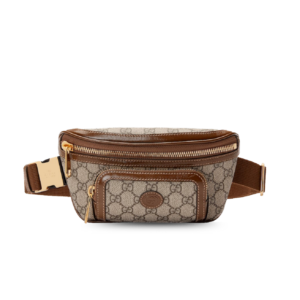 Gucci Belt Bag With Interlocking G Beige And Ebony GG Supreme Canvas For Women 9.1in/23cm 682933 92THG 8563