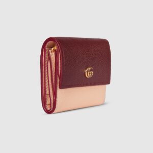 Alternative view of Gucci Bi-Color GG Marmont Mini Wallet Rosso Ancora Red/Pink For Women 3.9in/10cm 837957 AAE5F 6259