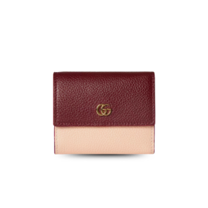 Gucci Bi-Color GG Marmont Mini Wallet Rosso Ancora Red/Pink For Women 3.9in/10cm 837957 AAE5F 6259