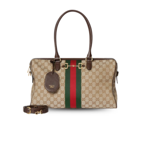Gucci Borsetto Large Boston Shoulder Bag 15.2in/ 39cm Sand/ Brown Gold Hardware For Women 866734 FAFV9 9653