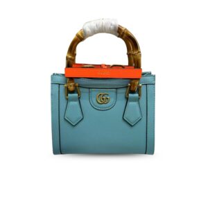 Gucci Diana Mini Tote Bag Light Blue For Women, Women's Bags 7.9in/20cm GG ‎702732 U3ZDT 4377