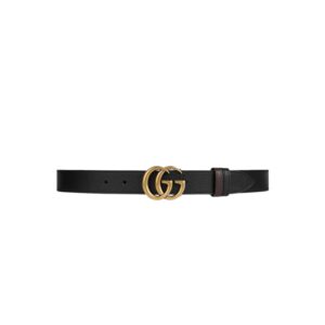 Gucci GG Marmont Reversible Thin Belt 30mm Black For Men 643847 CAO2T 1062