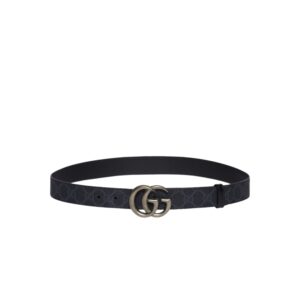 Gucci GG Marmont Thin Belt 25mm Black For Men 414516 92TIT 1000