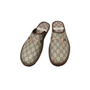 Alternative view of Gucci Men's GG Slipper With Horsebit Gray For Men GG Shoes ‎694249