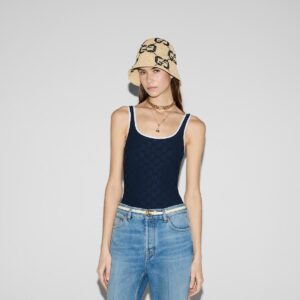Alternative view of Gucci GG Swimsuit Blue For Women 816081 XHAJ7 4632