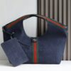 Gucci Giglio Large Tote Bag 21.3in/ 54cm Dark Blue Gold Hardware For Women 853971 CAABV 4541 - Image 4