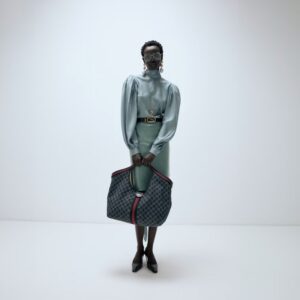 Alternative view of Gucci Giglio Large Tote Bag 21.3in/ 54cm Blue/ White Denim Gold Hardware For Women 853971 FAFFQ 8864