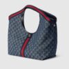 Gucci Giglio Large Tote Bag 21.3in/ 54cm Blue/ White Denim Gold Hardware For Women 853971 FAFFQ 8864 - Image 7