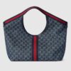 Gucci Giglio Large Tote Bag 21.3in/ 54cm Blue/ White Denim Gold Hardware For Women 853971 FAFFQ 8864 - Image 8