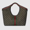Gucci Giglio Large Tote Bag 21.3in/ 54cm Black Denim Gold Hardware For Women ‎‎853971 FAFYU 1155 - Image 5