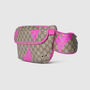 Alternative view of Gucci Print Large Belt Bag 12.6in/ 32cm Bright Pink Silver Hardware For Men 834963 FAEQF 9769