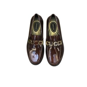 Loafer With Logo Gucci Dark Brown For Men