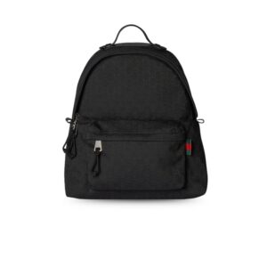 Gucci Medium GG Backpack With Web Black For Men 14.2in/36cm 824624 FAEHZ 1042