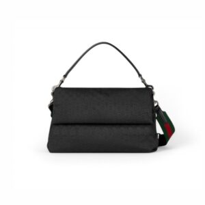 Gucci Medium GG Crossbody Bag With Web Black For Men 14.2in/36cm 821616 FAEHA 1042