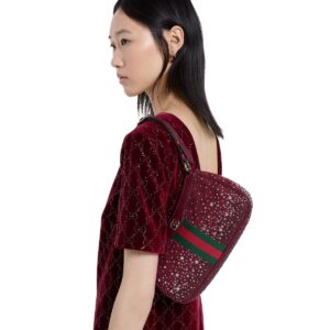 Alternative view of Gucci Ophidia Crystals Shoulder Bag 10.2in/ 26cm Marron Gold Hardware For Women 841341 FAFFA 8541