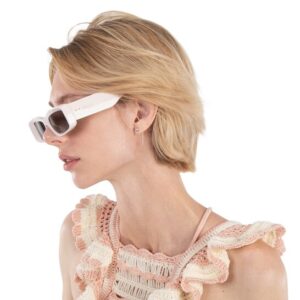 Alternative view of Gucci Rectangle Sunglasses Ivory GG1528S-003