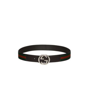 Gucci Reversible Belt With Interlocking G Buckle Green/Red 38mm For Men 849862 CWLST 2054