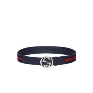 Gucci Reversible Belt With Interlocking G Buckle Blue/Red 38mm For Men 849862 CWLST 4050