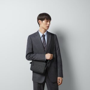 Alternative view of Gucci Rubber-Effect Small Crossbody Bag Black For Men 9.4in/24cm 771293 AAC4D 1000