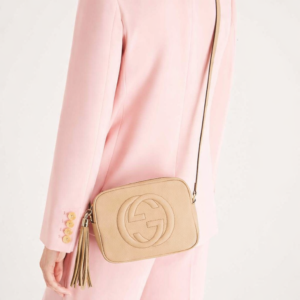 Alternative view of Gucci Soho Disco Small Crossbody Bag 8in/ 21cm Beige Gold Hardware For Women GG 308364