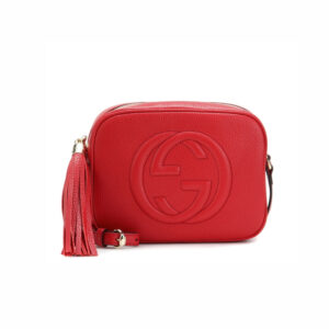 Gucci Soho Small Disco Bag Red For Women, Women's Bags, Shoulder And Crossbody Bags 8in/21cm GG 308364