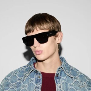 Alternative view of Gucci Square-Frame Sunglasses Black 733376 J0740 1012