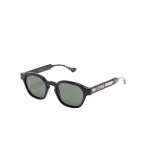 Gucci Sunglasses Glossy Black With Silver Toned