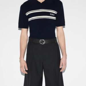 Alternative view of Gucci Wide Belt 40mm With Interlocking G Buckle Black For Men 794196 AABZA 1000