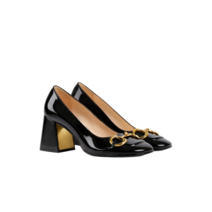 Gucci Women's Mid-Heel Ballet Flat With Horsebit Black For Women GG