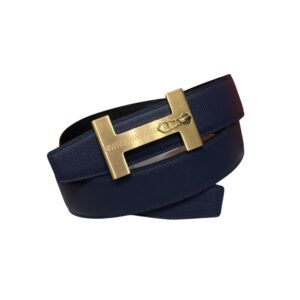 Hermès “H-Zip” 38mm Reversible Belt Navy Blue & Black