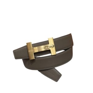 Hermès “H-Zip” 38mm Reversible Belt Taupe & Black
