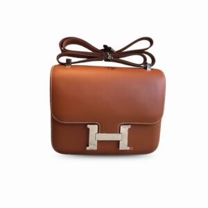 Hermes Constance 24 Swift Brown For Women Silver Toned Hardware, Women's Handbags, Shoulder Bags 9.5in/24cm
