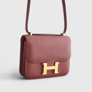 Alternative view of Hermes Constance 18 Crossbody Bag 7.1in/ 18cm Burgundy Espom Gold Hardware For Women