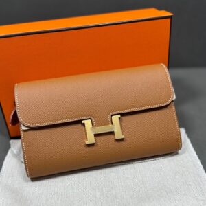 Alternative view of Hermes Constance Epsom Long To Go Wallet Brown For Women, Women's Wallet 8.1in/21cm