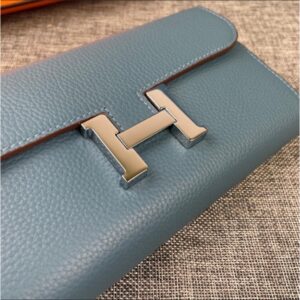 Alternative view of Hermes Constance To Go Long Wallet 8.3in/ 21cm Blue Silver Hardware For Women
