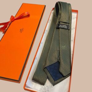 Alternative view of Hermes Elegent Green Silk Tie For Men