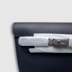 Alternative view of Hermes Garden Kelly Depeches 25 Pouch Silver Hardware Black For Men - 25.4cm/10in