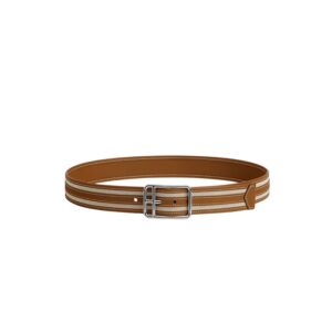 Hermes Half Cod Riviera 38 Reversible Leather Belt 38mm Ecru/Beige H011767UKAA085
