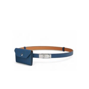 Hermes Kelly Pocket 18 Belt Bleu Tie For Women H081120CKP5