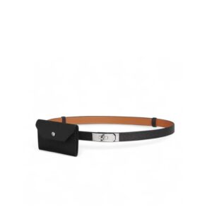 Hermes Kelly Pocket 18 Belt Noir For Women H081120CK89