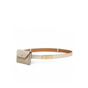 Hermes Kelly Pocket 18 Belt Craie For Women
