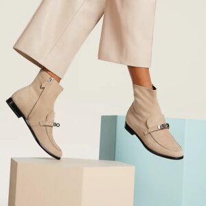 Alternative view of Hermes Kelsy Ankle Boots Beige Camel For Women H251004Z D1355